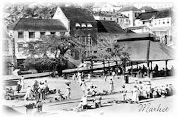 Historical Photograph of the market in Grenada